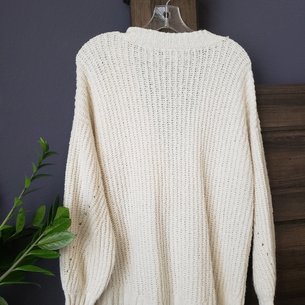 American Eagle Cream White Cardigan Sweater - Picture 5 of 11